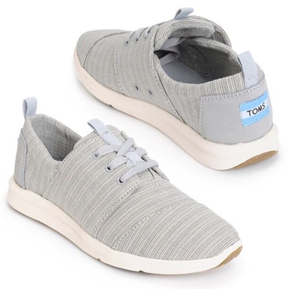 Toms Shoes - ❌SOLD❌ Toms Light Gray Stripe Del Ray Sneaker